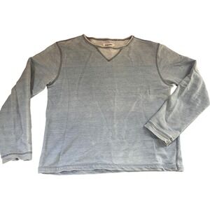 Taylor Stitch Mens Small Light Blue V-Stitch French Terry Crewneck Sweatshirt